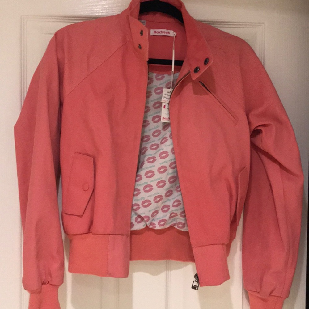 NWT coral bomber jacket size SMALL
